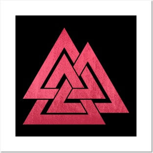 Valknut red Posters and Art